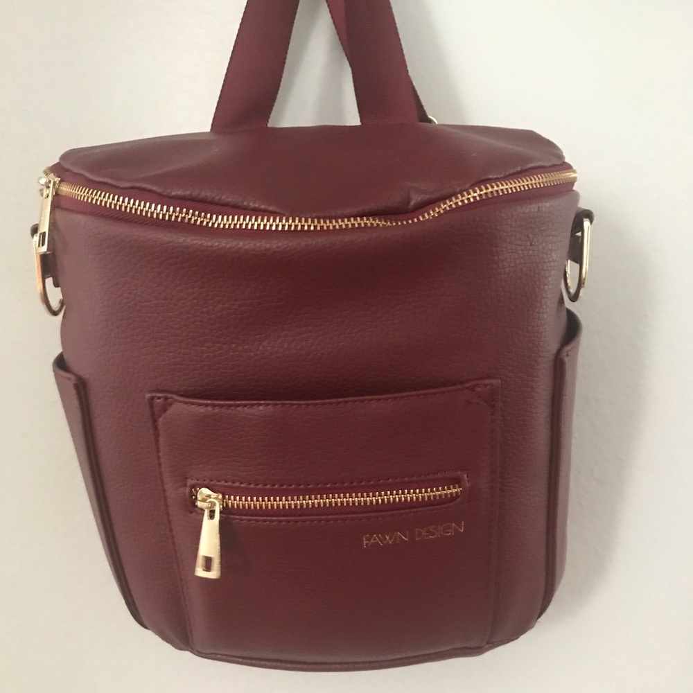 Mini dawn design backpack (wine color)
